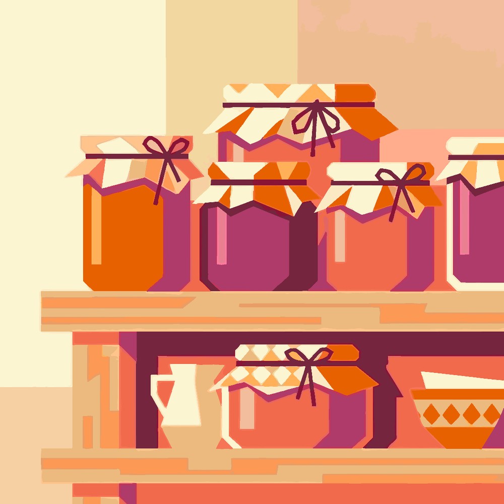 Paint by Numbers - Jam Jars in the Pantry