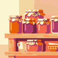 Paint by Numbers - Jam Jars in the Pantry