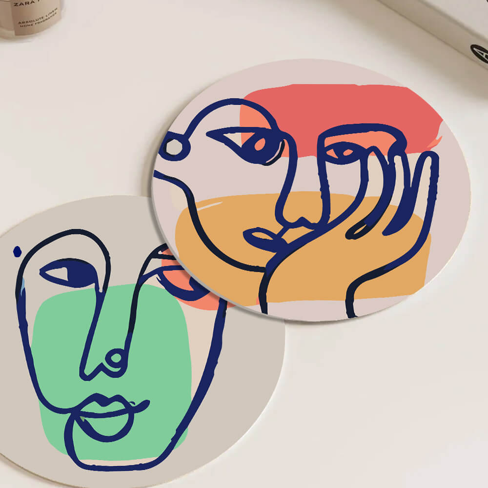 
Paint by Numbers - Placemats | Abstract Faces