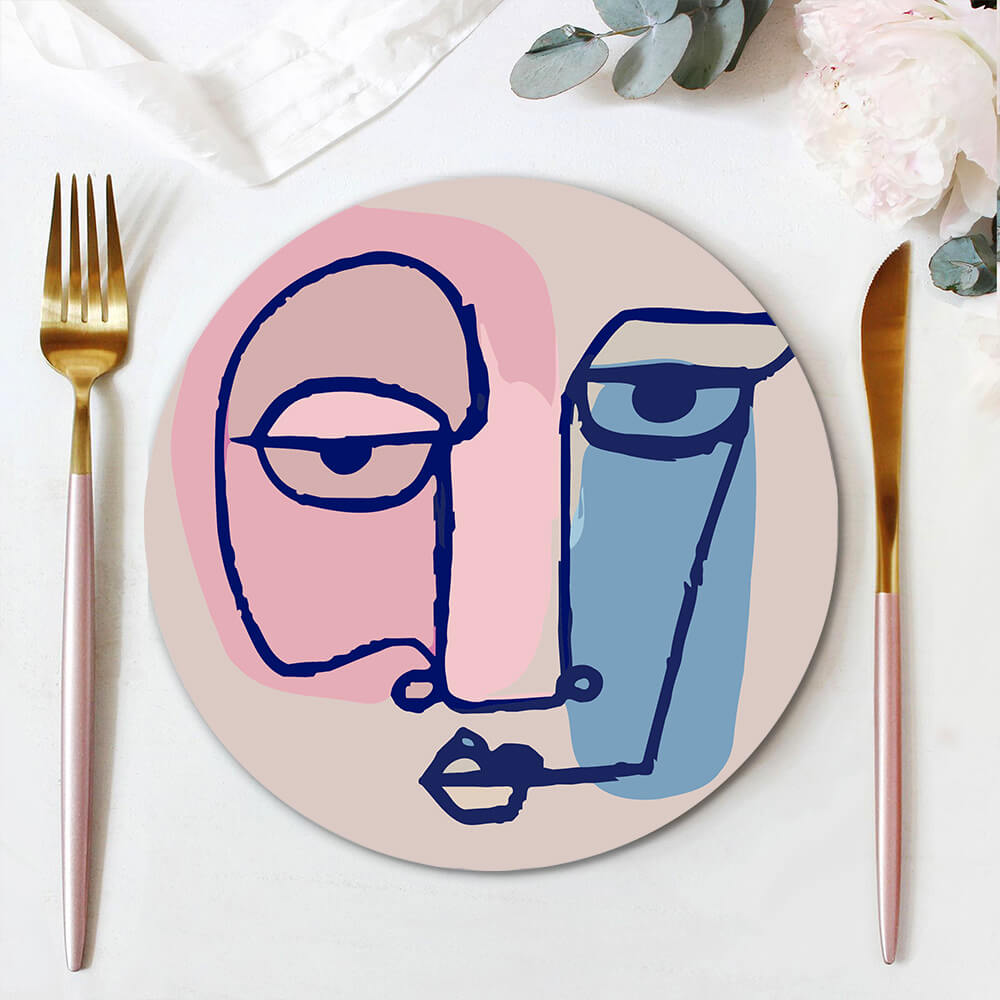
Paint by Numbers - Placemats | Abstract Faces