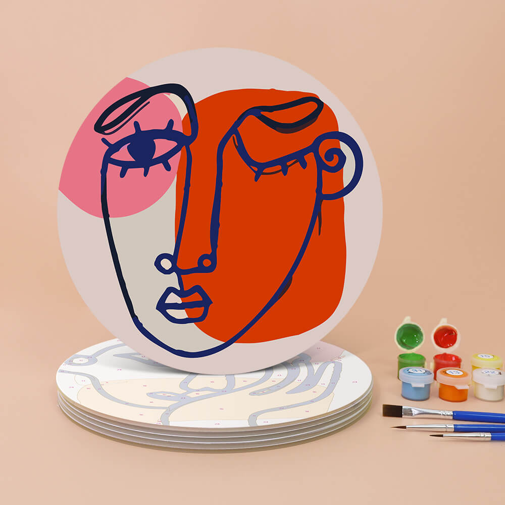
Paint by Numbers - Placemats | Abstract Faces