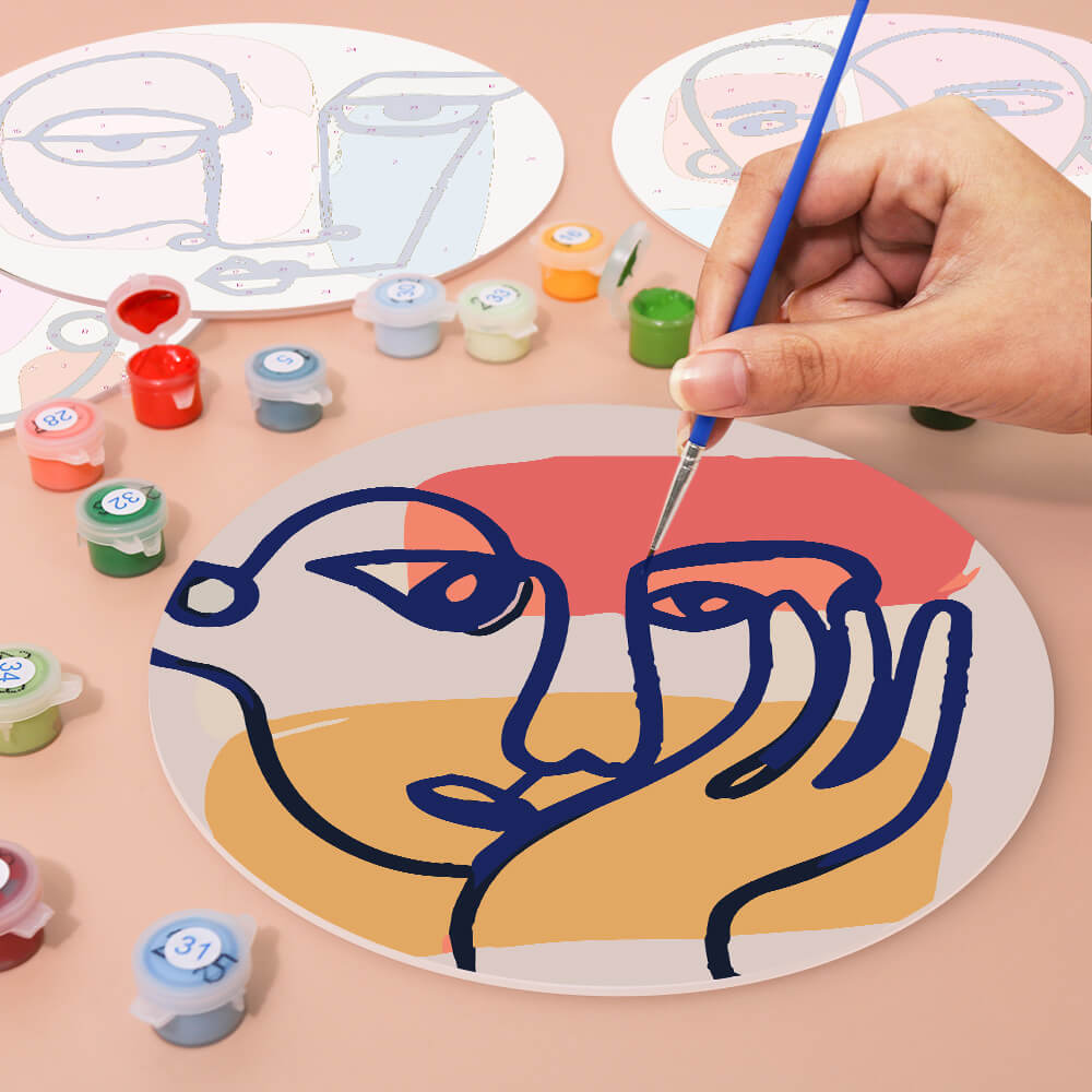 
Paint by Numbers - Placemats | Abstract Faces