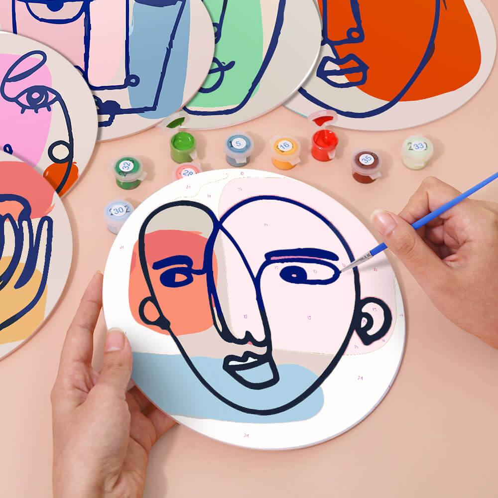 
Paint by Numbers - Placemats | Abstract Faces
