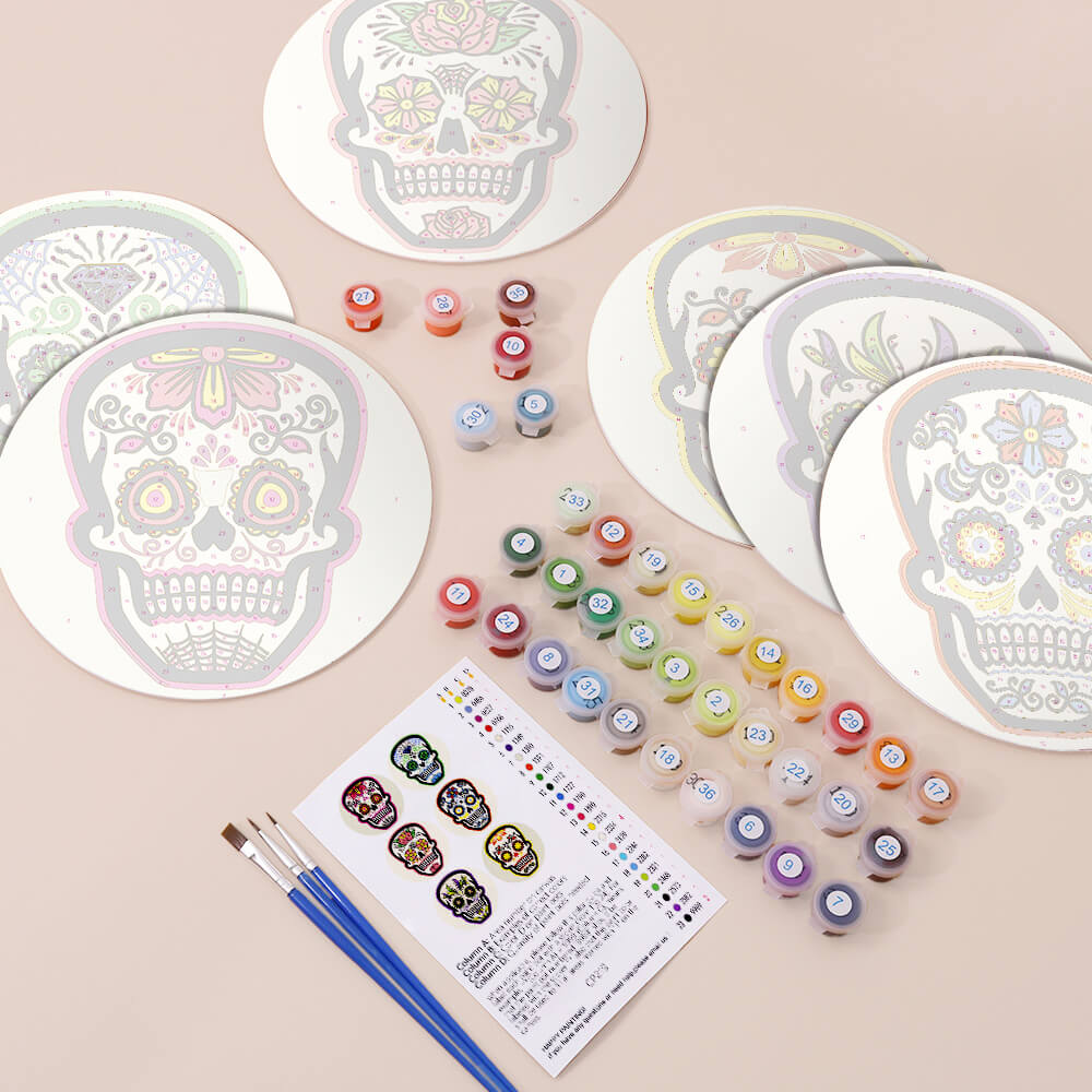 
Paint by Numbers - Placemats | Calavera