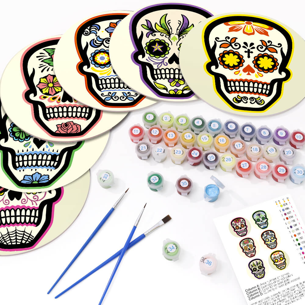 
Paint by Numbers - Placemats | Calavera