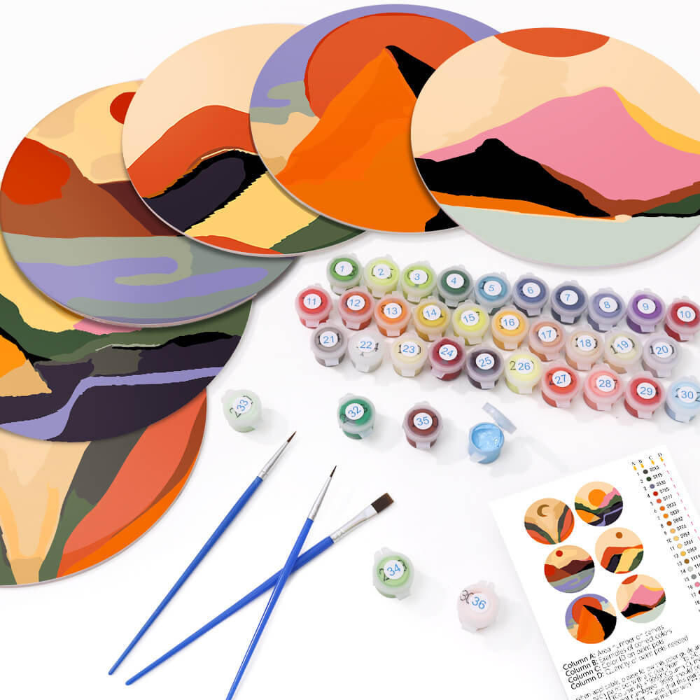 
Paint by Numbers - Placemats | Colorful Nature