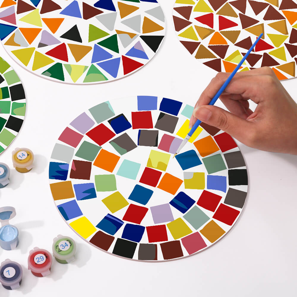 
Paint by Numbers - Placemats | Colorful Shapes