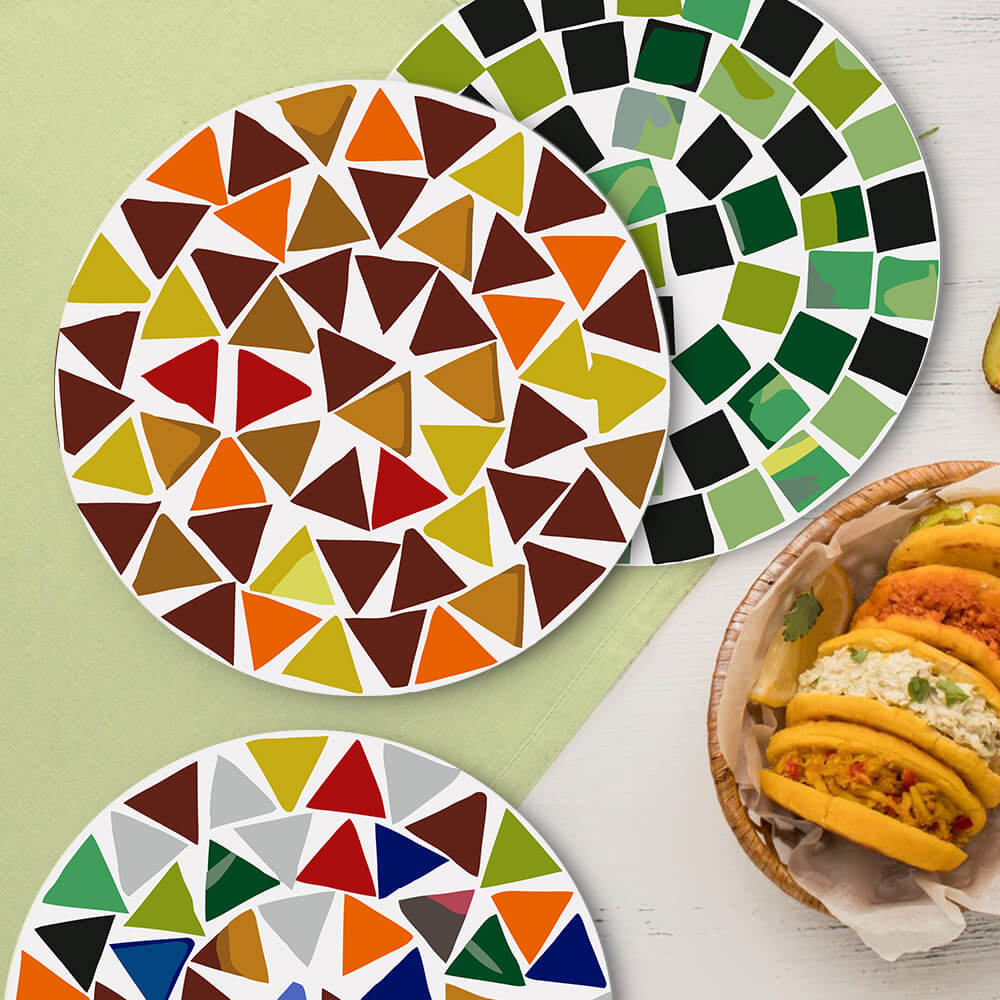 
Paint by Numbers - Placemats | Colorful Shapes