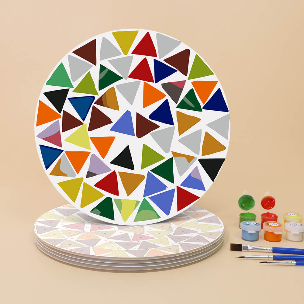
Paint by Numbers - Placemats | Colorful Shapes