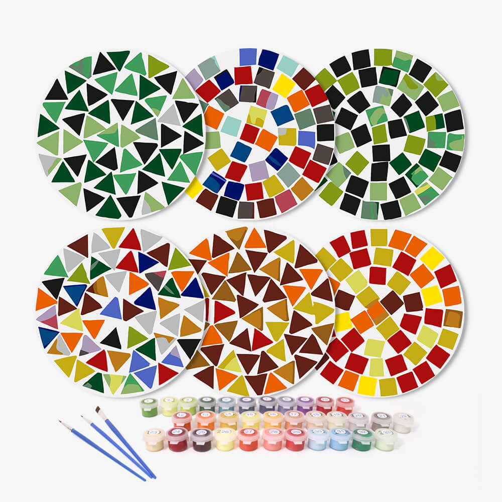 
Paint by Numbers - Placemats | Colorful Shapes