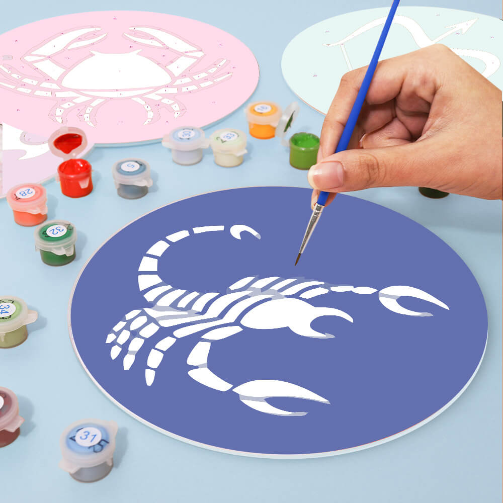 
Paint by Numbers - Placemats | Colorful Zodiac