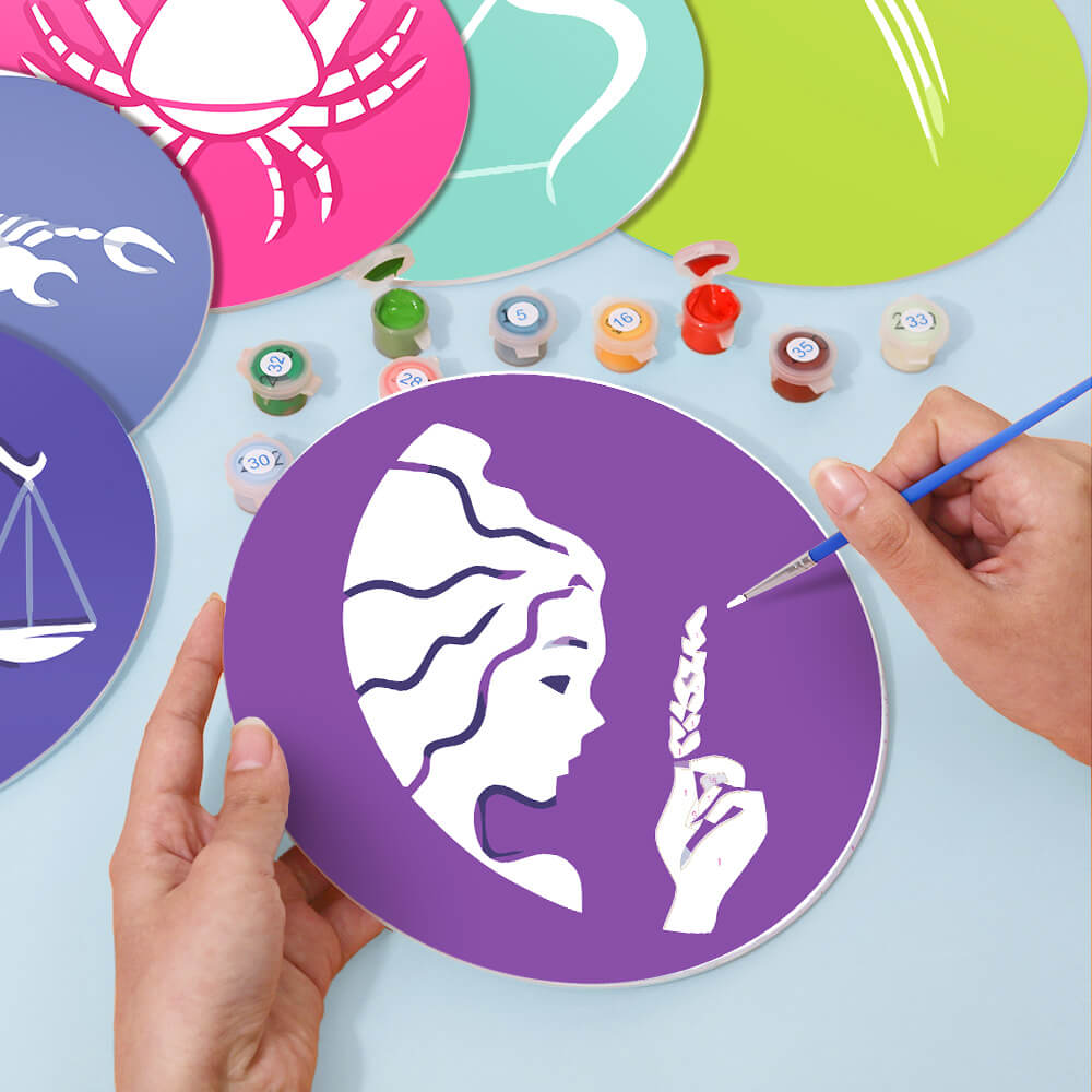 
Paint by Numbers - Placemats | Colorful Zodiac