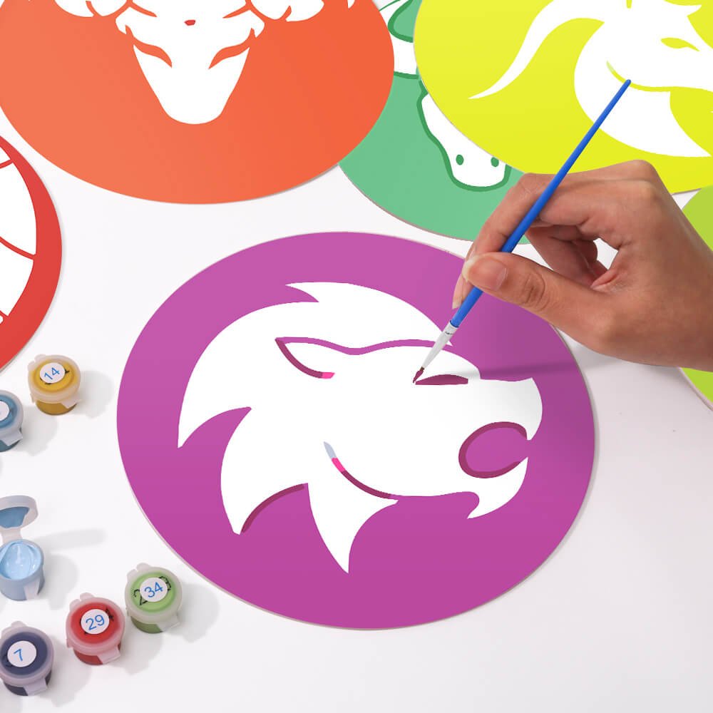
Paint by Numbers - Placemats | Colorful Zodiac