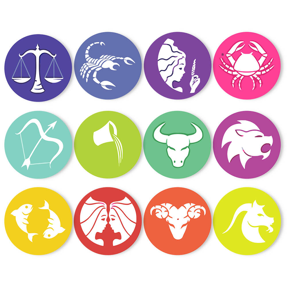 
Paint by Numbers - Placemats | Colorful Zodiac