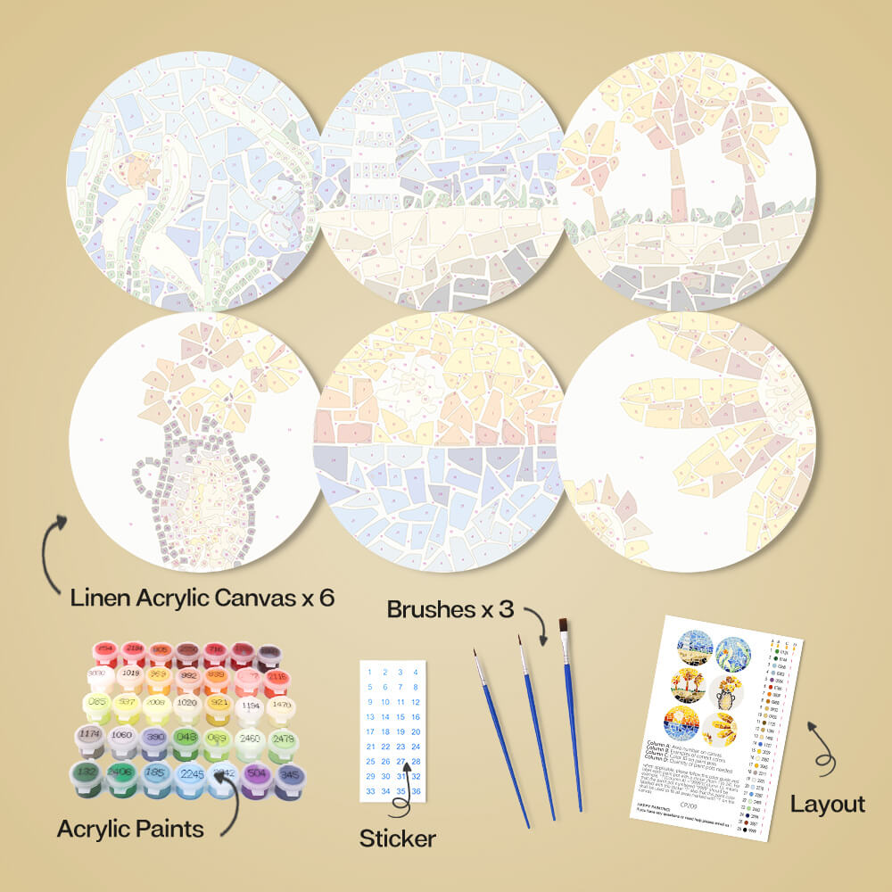 
Paint by Numbers - Placemats | Countryside