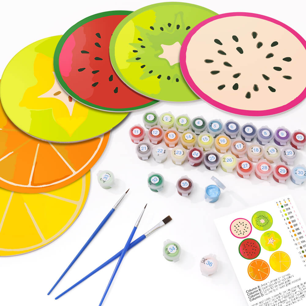 
Paint by Numbers - Placemats | Fruit
