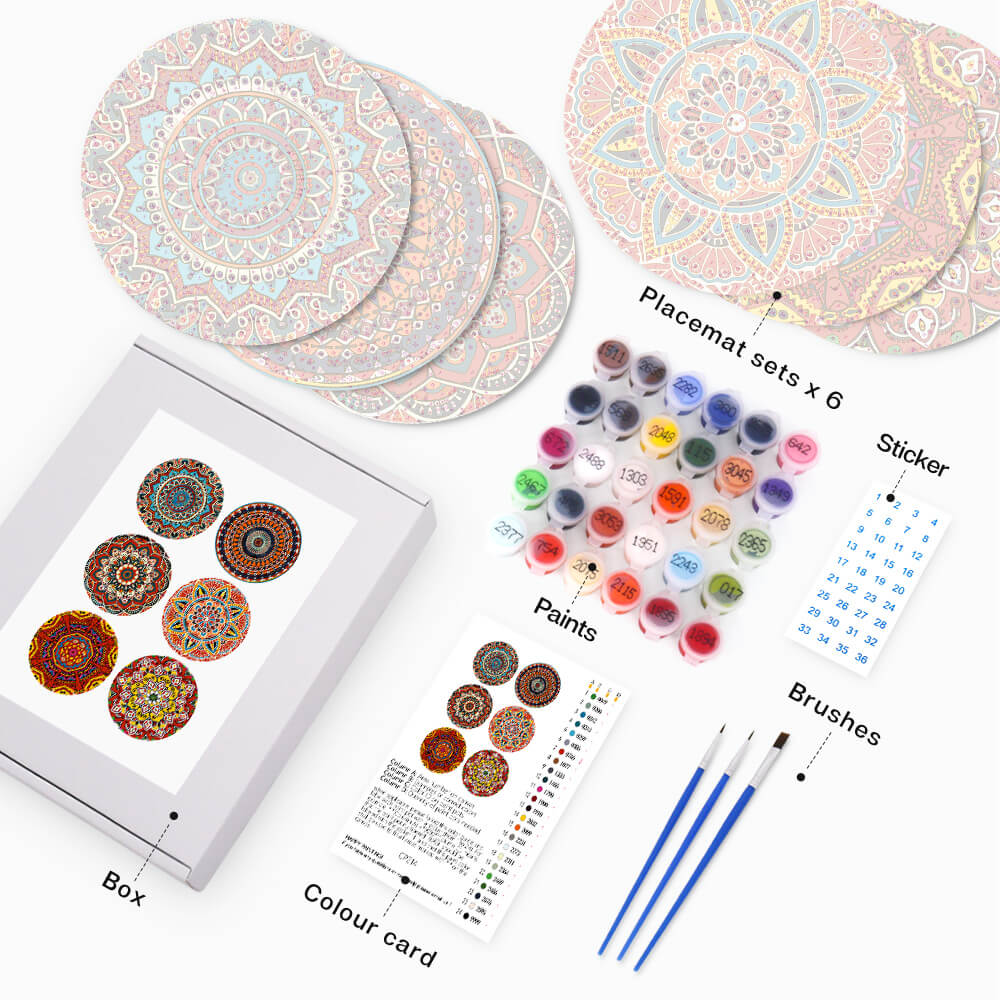 
Paint by Numbers - Placemats | Mandala
