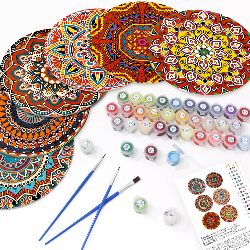 
Paint by Numbers - Placemats | Mandala