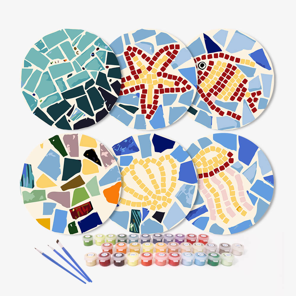 
Paint by Numbers - Placemats | Ocean Mosaic