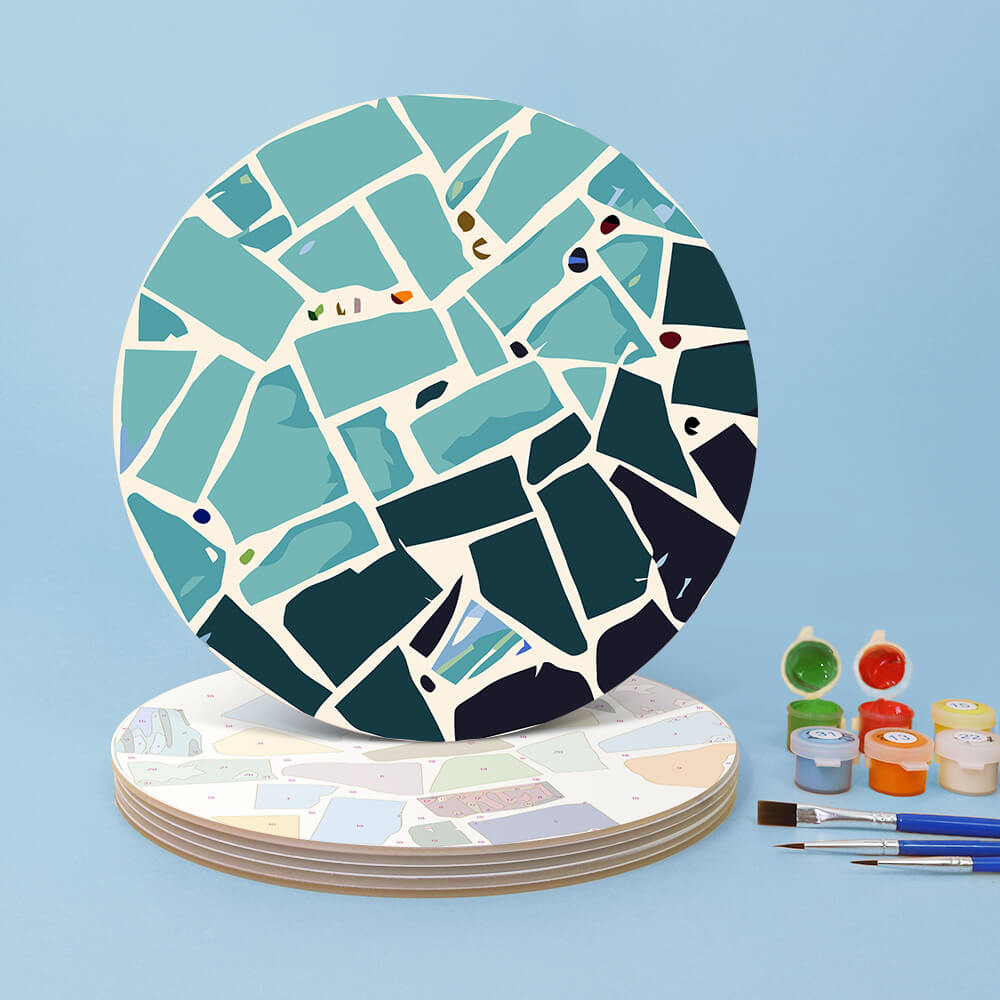 
Paint by Numbers - Placemats | Ocean Mosaic