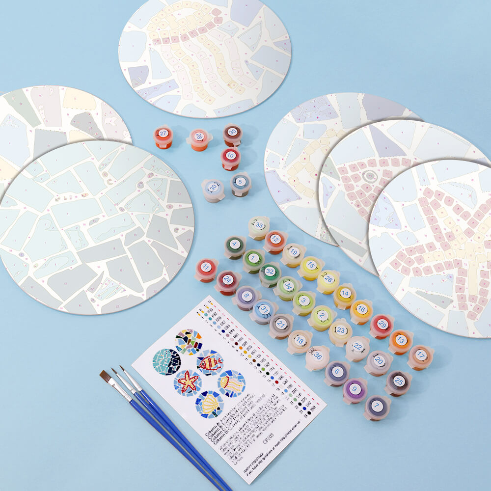 
Paint by Numbers - Placemats | Ocean Mosaic