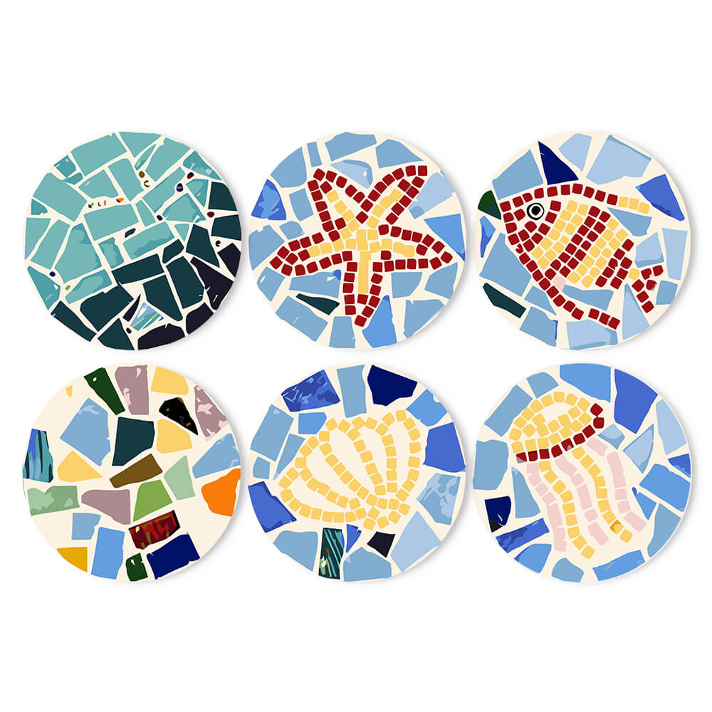 
Paint by Numbers - Placemats | Ocean Mosaic