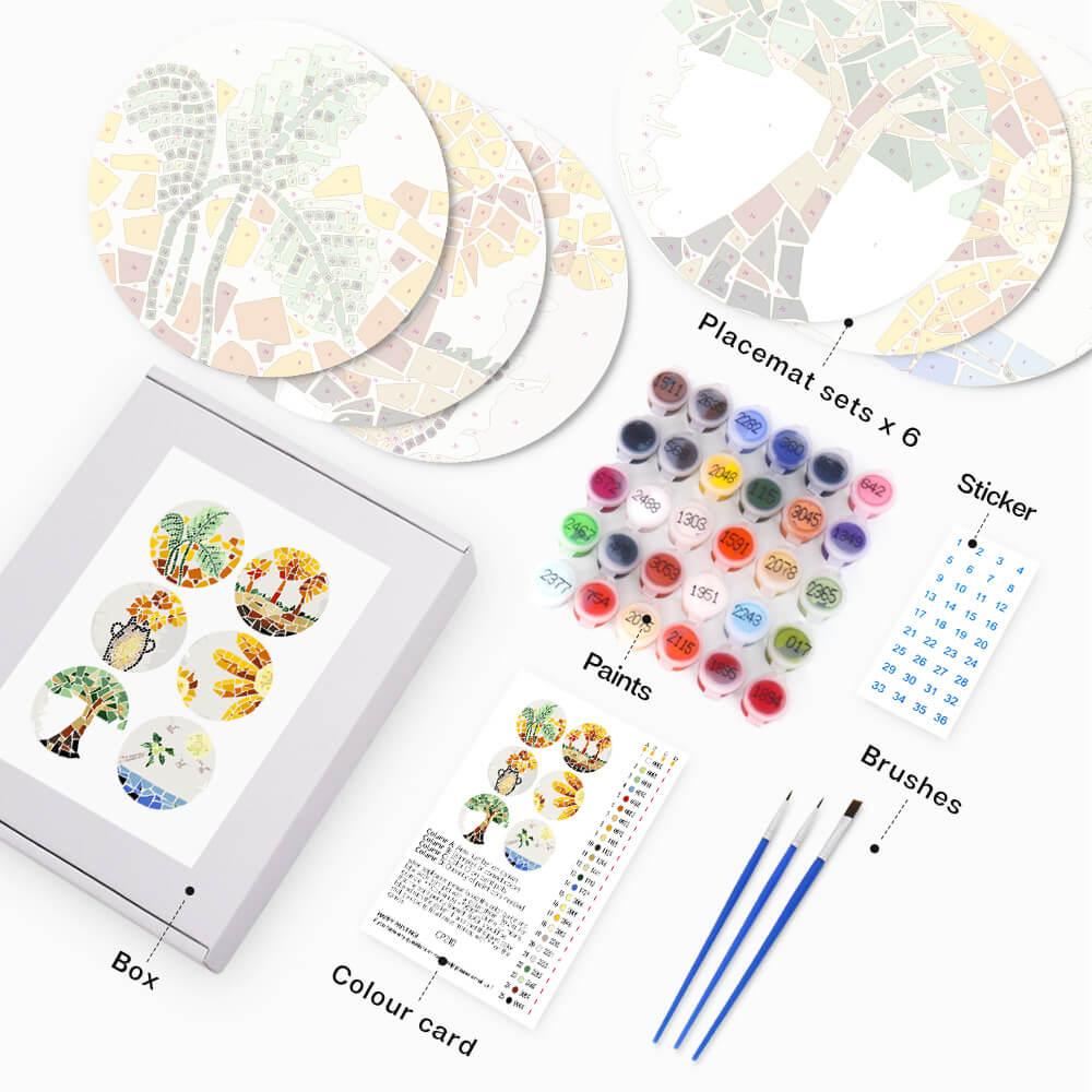 
Paint by Numbers - Placemats | Plants