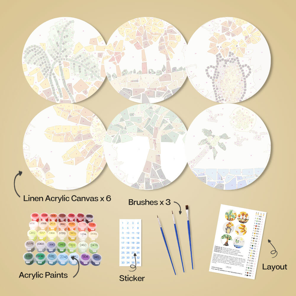 
Paint by Numbers - Placemats | Plants