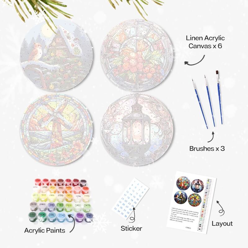 
Paint by Numbers - Placemats | Winter time