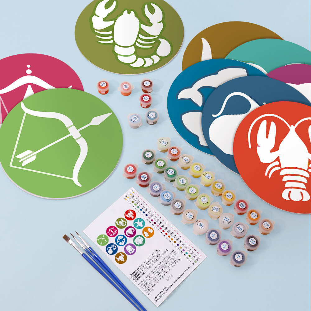 
Paint by Numbers - Placemats | Zodiac