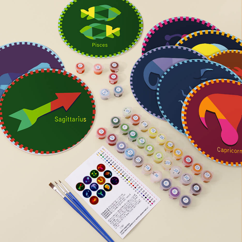 
Paint by Numbers - Placemats | Zodiac Signs