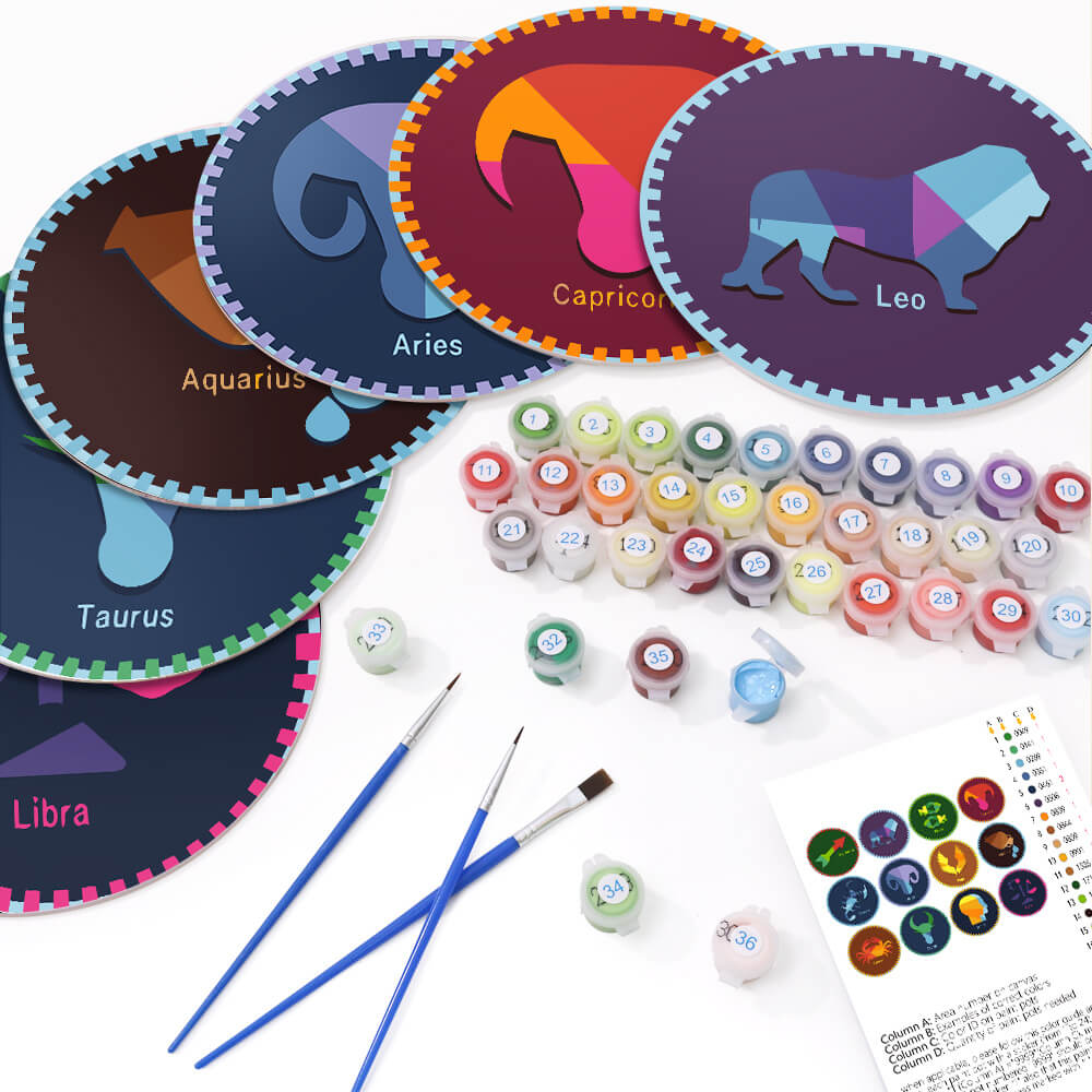 
Paint by Numbers - Placemats | Zodiac Signs
