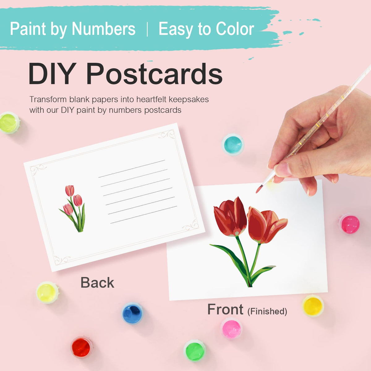 
Paint by Numbers – Postcard | Blooming Florals