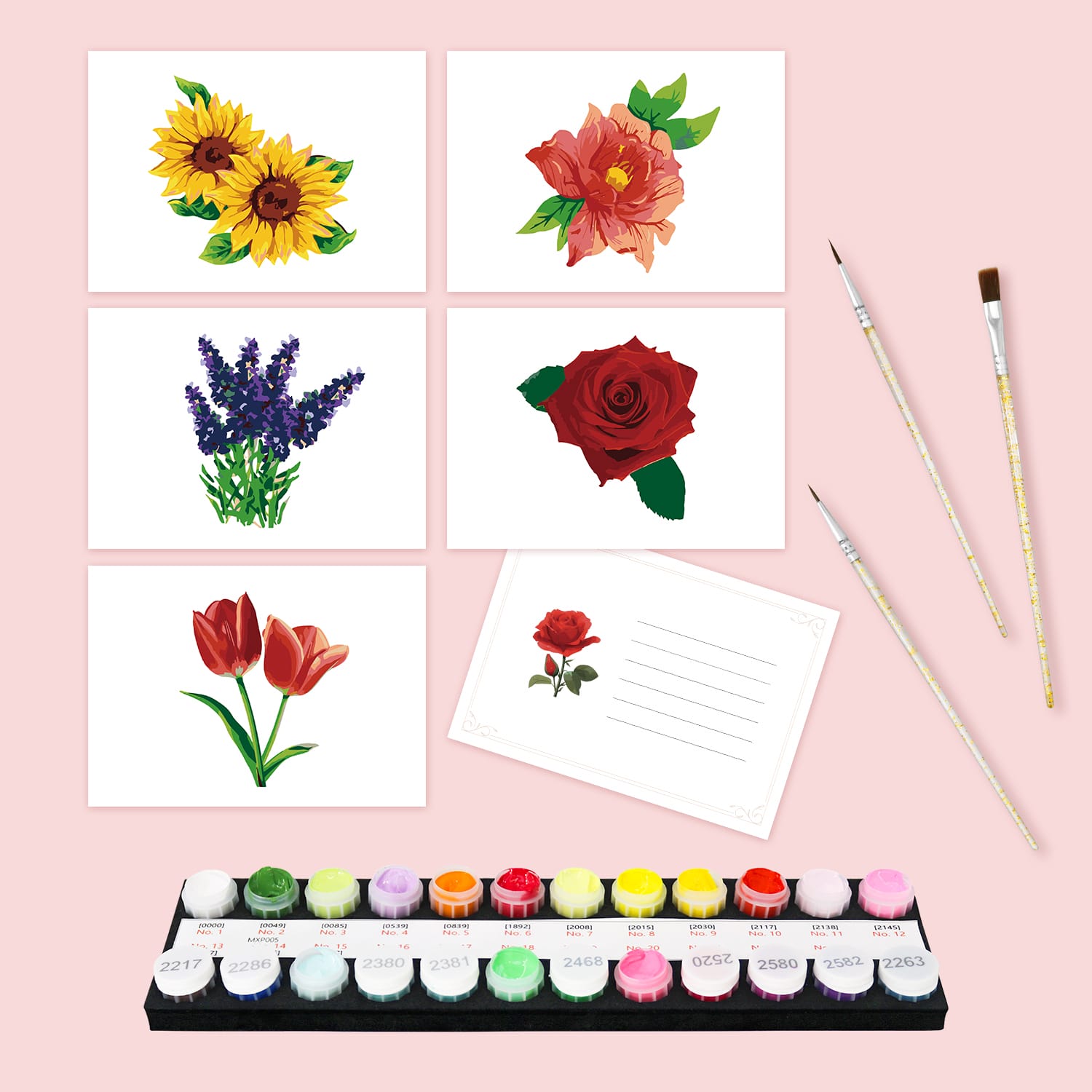 Paint by Numbers – Postcard | Blooming Florals