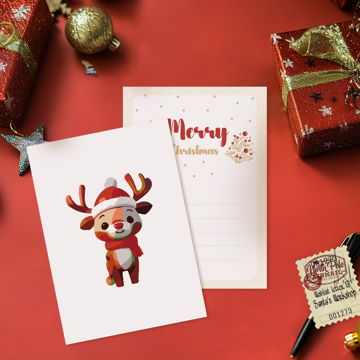 
Paint by Numbers – Postcard | Merry Christmas