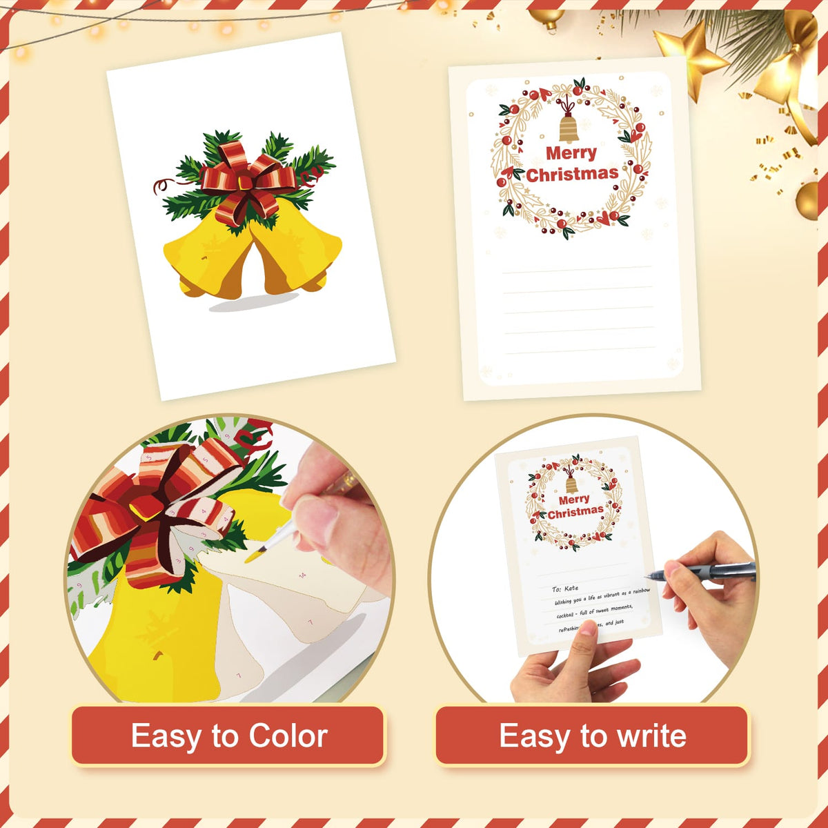 
Paint by Numbers – Postcard | Merry Christmas