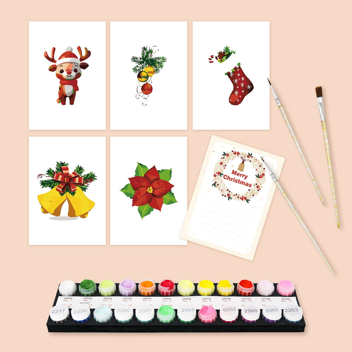 
Paint by Numbers – Postcard | Merry Christmas