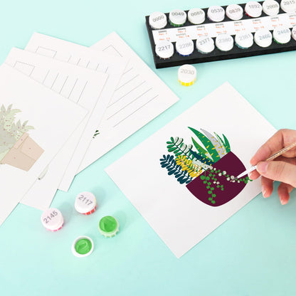 Paint by Numbers – Postcard | Potted Plants