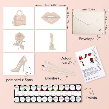 Paint by Numbers – Postcard | Red Glamour