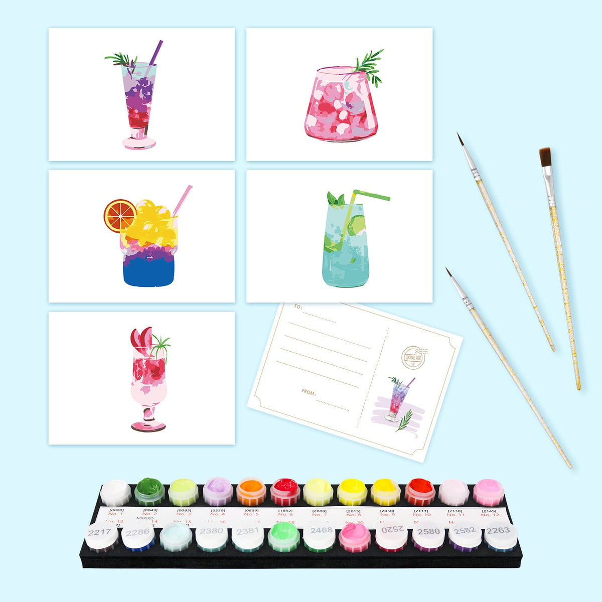 
Paint by Numbers – Postcard | Summer Sips