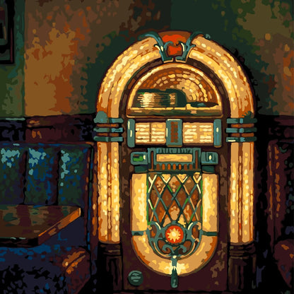 Paint by Numbers - Vintage Jukebox Glow