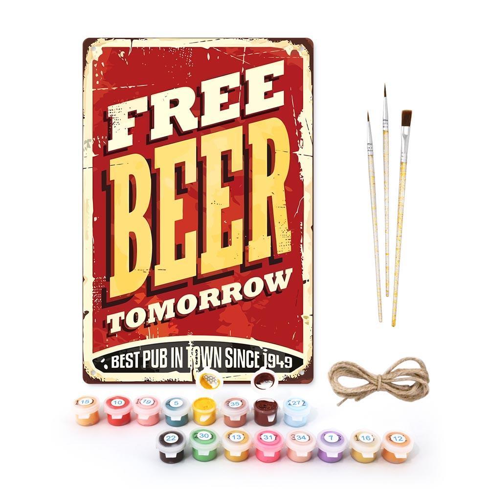 Paint by Numbers – Vintage Metal Bar Art | Free Beer Tomorrow