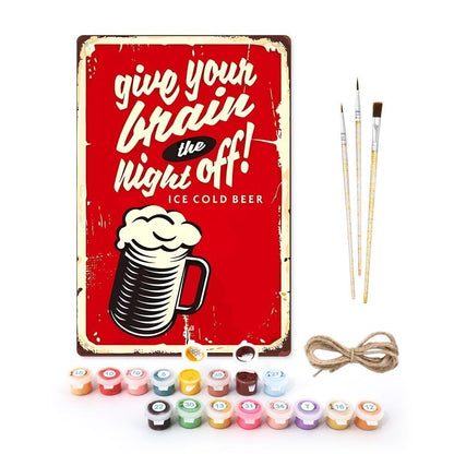 Paint by Numbers – Vintage Metal Bar Art | Give Your Brain the Night Off