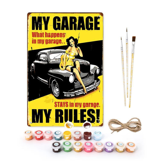 Paint by Numbers – Vintage Metal Garage Art | My Garage, My Rules