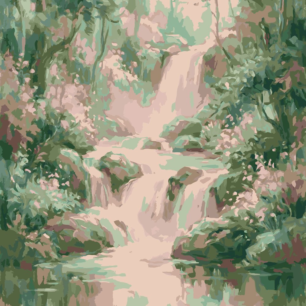 Paint by Numbers - Waterfall in the Forest