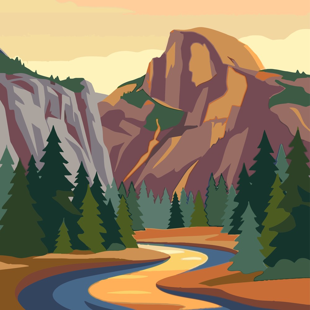 Paint by Numbers - Yosemite Valley