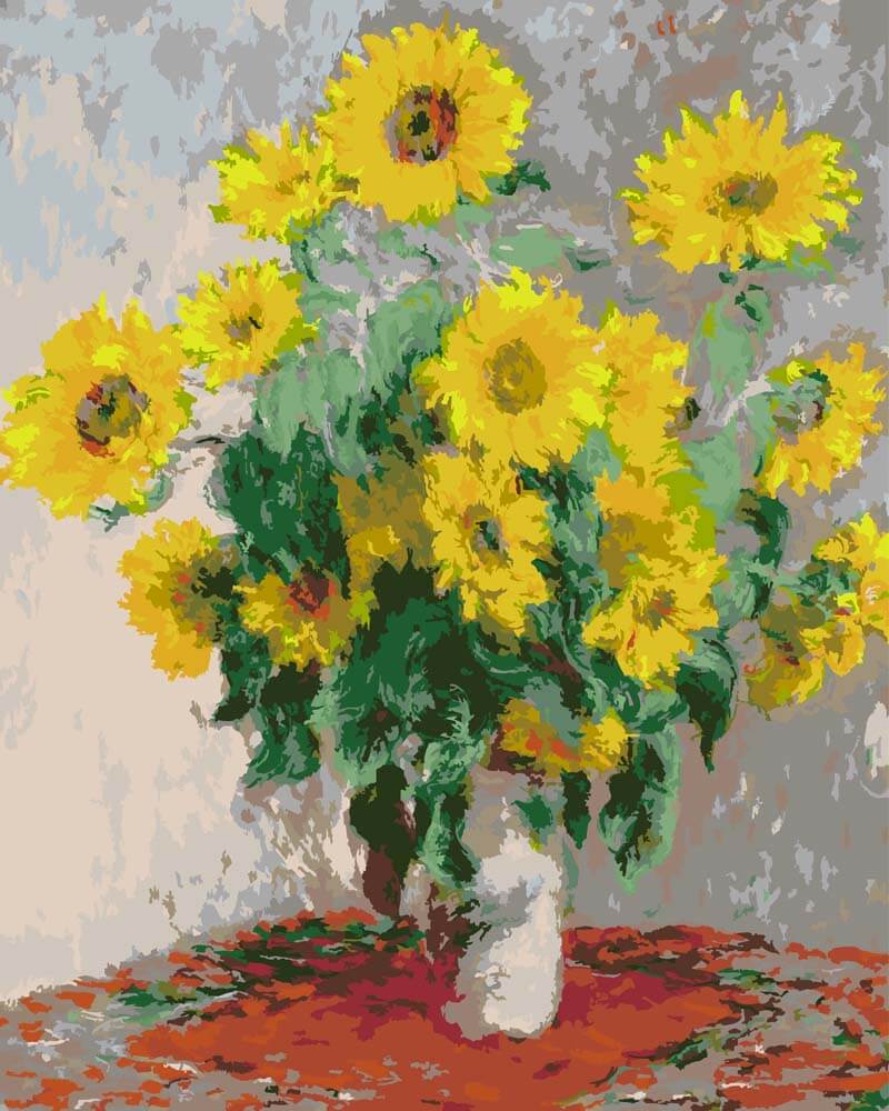 
Paint by Numbers - Bouquet of Sunflowers | Claude Monet