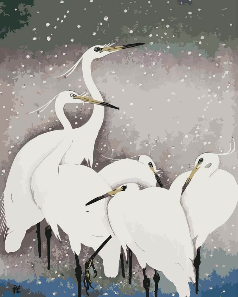 
Paint by Numbers - Heron Group | Ohara Koson