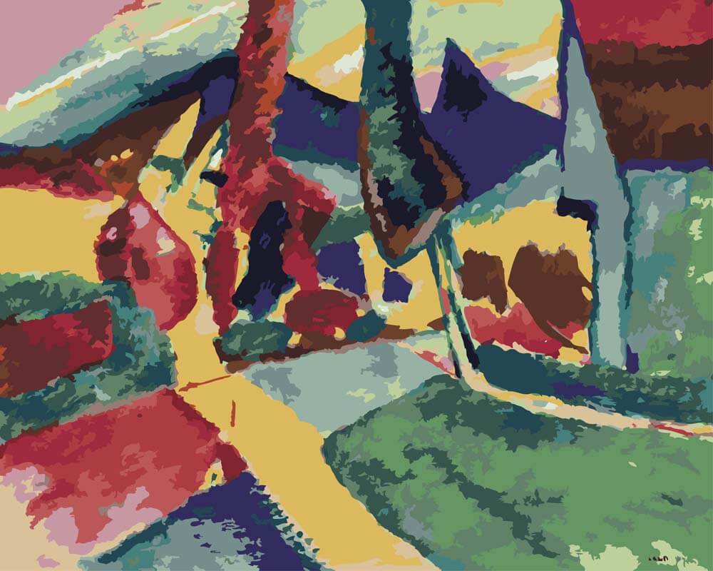 Paint by Numbers - Landscape with Two Poplars | Wassily Kandinsky
