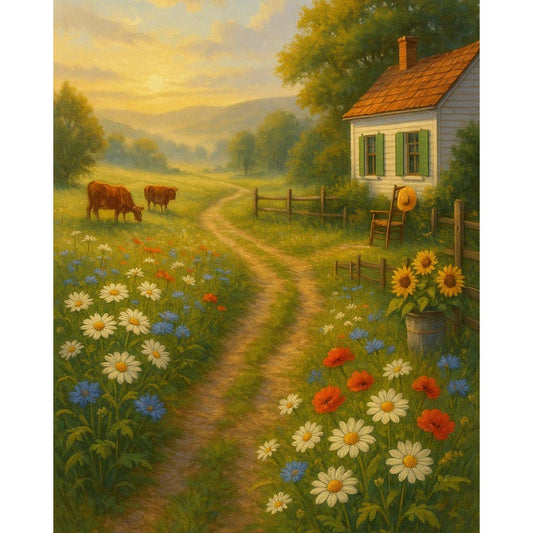 Paint by Numbers - Morning Light in the Countryside